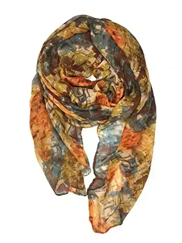 YOUR SMILE Ladies/Women's Lightweight Floral Print/Solid Color mixture Shawl Scarf For Spring Summer season 