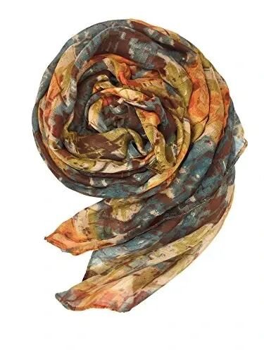 YOUR SMILE Ladies/Women's Lightweight Floral Print/Solid Color mixture Shawl Scarf For Spring Summer season - 3