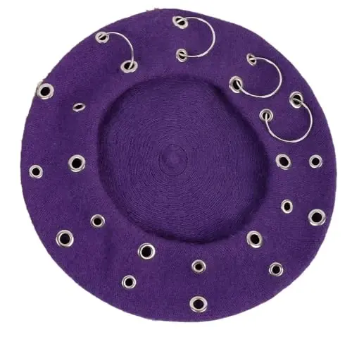 Beret Hats for Woman Women's British Style Beret Hat for Four Seasons Personality Style Punk Beret Hats for Ladies - 2