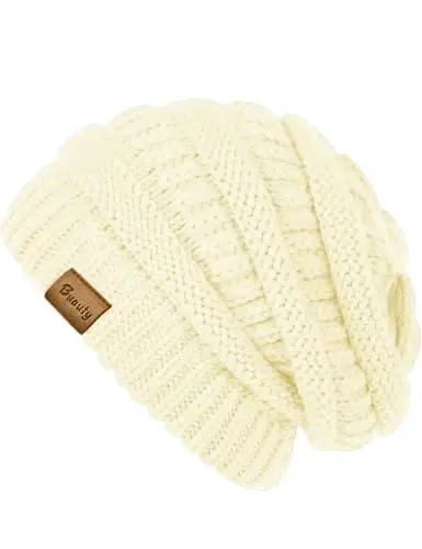 Slouchy Beanies for Women Cable Knit Winter Hats Ladies Gifts Chunky Skull Cap Thick Warm Stocking Caps for Cold Weather - 1