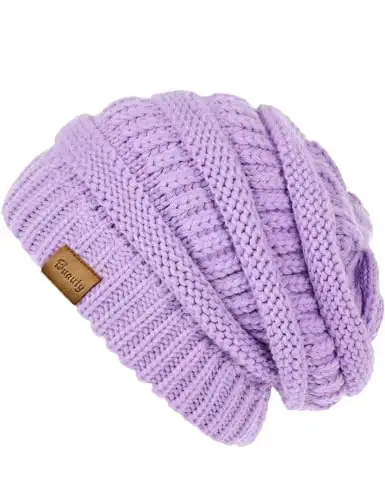 Slouchy Beanies for Women Cable Knit Winter Hats Ladies Gifts Chunky Skull Cap Thick Warm Stocking Caps for Cold Weather - 1