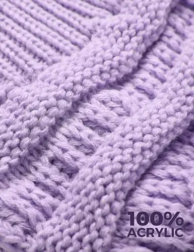 Slouchy Beanies for Women Cable Knit Winter Hats Ladies Gifts Chunky Skull Cap Thick Warm Stocking Caps for Cold Weather - 5