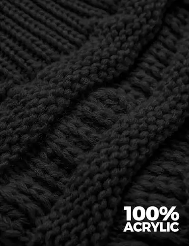 Slouchy Beanies for Women Cable Knit Winter Hats Ladies Gifts Chunky Skull Cap Thick Warm Stocking Caps for Cold Weather - 5