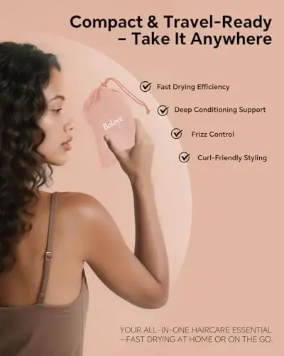 Boloye Hair Dryer Bonnet for Women, Large Hooded AttacModazoneent for Long Curly Braided Hair, Speeds Up Drying & Deep Conditioning, Fits All Head Sizes, Rose Gold (Extra Large) - 6