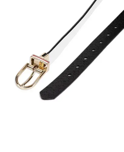 Women's Reversible Dress Casual Belt - White, Black - 4