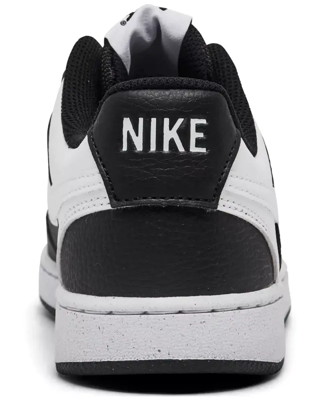 Women's Court Vision Low Next Nature Casual Sneakers from Finish Line - Black/White - 4