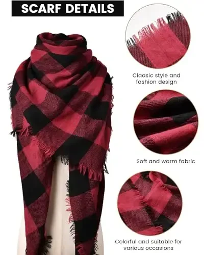 DOFOWORK Scarfs for Women - Scarves for Women Winter Warm, 55