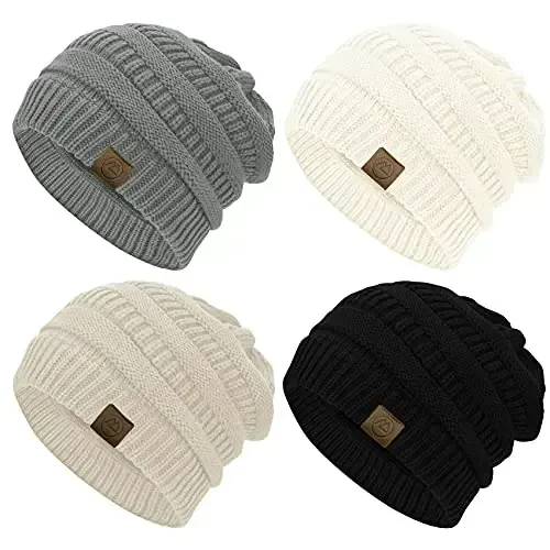 Durio Beanie Hats for Women - Slouchy Beanies Unisex Warm Winter Caps Soft Breathable & Cozy Stretchy Knitted Cuffed Cap - DURIO
