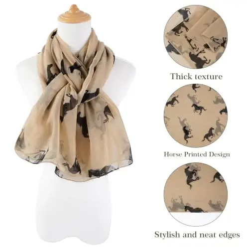 E-Clover Fashion Scarf for Women Lightweight Scarves Shawl Wrap for Spring/Summer Winter - E-CLOVER (1)