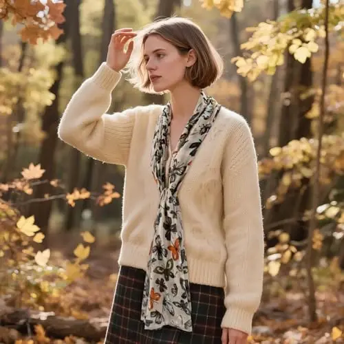 E-Clover Fashion Scarf for Women Lightweight Scarves Shawl Wrap for Spring/Summer Winter - 7