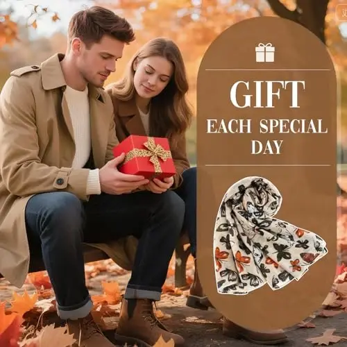 E-Clover Fashion Scarf for Women Lightweight Scarves Shawl Wrap for Spring/Summer Winter - 3