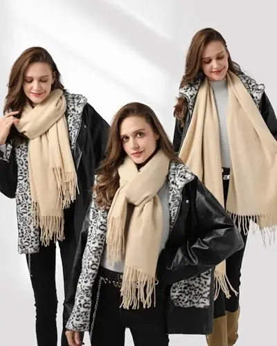fauson Scarf for Women - Winter Scarf for Women Cold Weather Soft Shawls and Wraps Scarves for Womens - 5