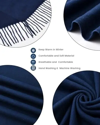 fauson Scarf for Women - Winter Scarf for Women Cold Weather Soft Shawls and Wraps Scarves for Womens - 3