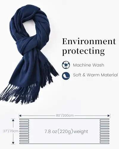 fauson Scarf for Women - Winter Scarf for Women Cold Weather Soft Shawls and Wraps Scarves for Womens - 4