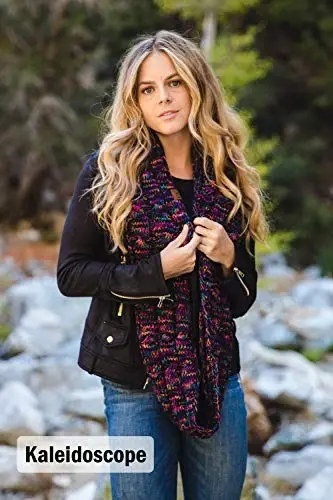 Funky Junque Infinity Scarf for Women – Oversized Chunky Winter Scarf, Colorful Fall Scarves, Soft Sweater Wrap Cozy Style - 3