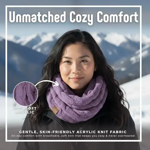 Funky Junque Infinity Scarf for Women – Oversized Chunky Winter Scarf, Colorful Fall Scarves, Soft Sweater Wrap Cozy Style - 4