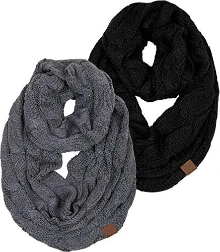 Funky Junque Infinity Scarf for Women – Oversized Chunky Winter Scarf, Colorful Fall Scarves, Soft Sweater Wrap Cozy Style - FUNKY