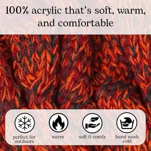 Funky Junque Infinity Scarf for Women – Oversized Chunky Winter Scarf, Colorful Fall Scarves, Soft Sweater Wrap Cozy Style - 3