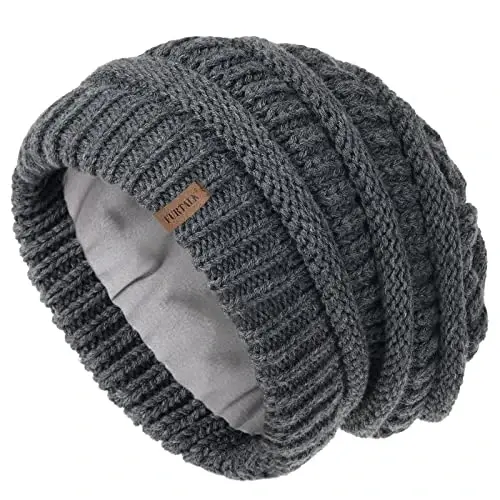 FURTALK Winter Hats for Women Fleece Lined Knit Beanie Hats Slouchy Warm Beanies Ski Skull Cap - 1