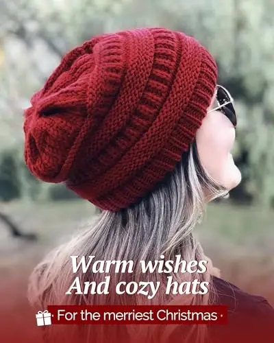 FURTALK Winter Hats for Women Fleece Lined Knit Beanie Hats Slouchy Warm Beanies Ski Skull Cap - 4