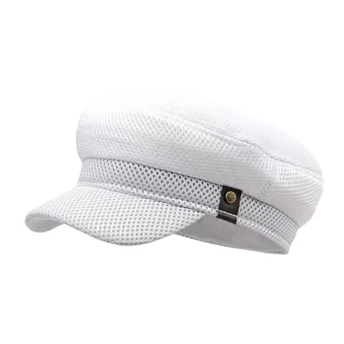 Newsboy Hats for Women Mesh Gatsby Cap Summer Chauffeur Plain Beret Hats - 1