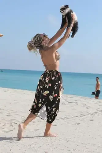 GERINLY Scarfs for Women Lightweight Floral Birds Print Cotton Scarves and Wraps for Fall Shawl - 6