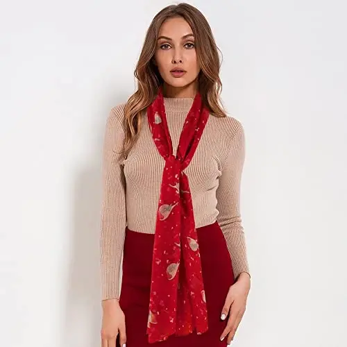 GERINLY Scarfs for Women Lightweight Floral Birds Print Cotton Scarves and Wraps for Fall Shawl - 4