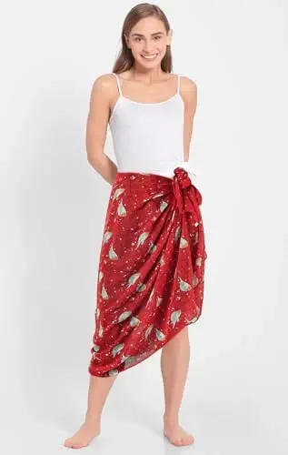 GERINLY Scarfs for Women Lightweight Floral Birds Print Cotton Scarves and Wraps for Fall Shawl - 6