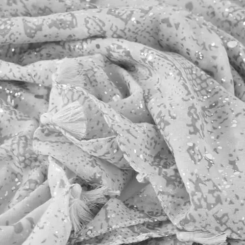 Kadınlar için GERINLY Hafif Çiçekli Kuş Desenli Pamuklu Eşarplar ve Şallar Yazlık Şal Boho Eşarp Seyahat - 6
