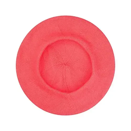 Gllutt Summer Knitted Thin Beret Hat for Women Slouchy Hat French Style Loose Soft Solid Color - 3