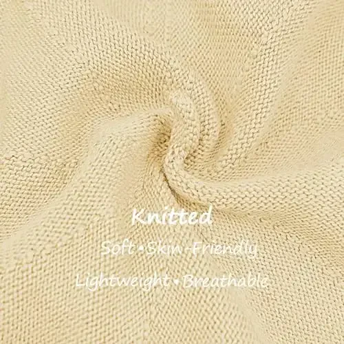 Gllutt Summer Knitted Thin Beret Hat for Women Slouchy Hat French Style Loose Soft Solid Color - 4