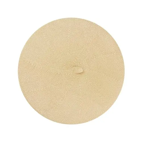 Gllutt Summer Knitted Thin Beret Hat for Women Slouchy Hat French Style Loose Soft Solid Color - 2