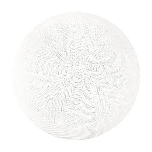 Gllutt Summer Knitted Thin Beret Hat for Women Size Adjustable French Style Solid Color 