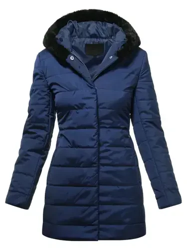 Ma Croix Womens Winter Lightweight Poly Down Puffer Hooded Parka Coat- - 6