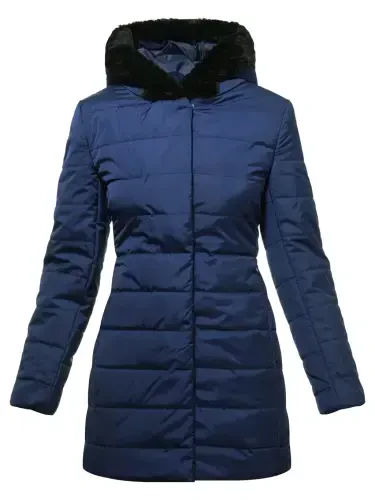Ma Croix Womens Winter Lightweight Poly Down Puffer Hooded Parka Coat- - 7