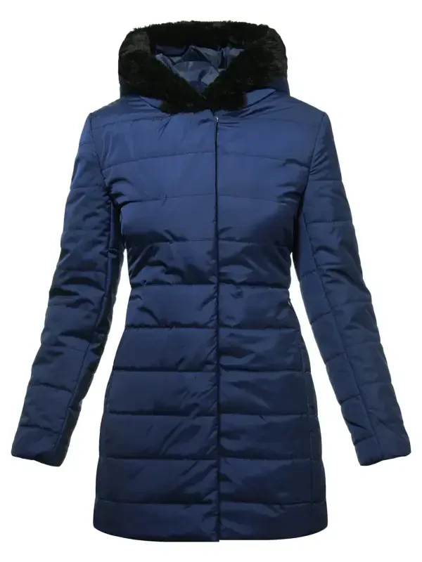 Ma Croix Womens Winter Lightweight Poly Down Puffer Hooded Parka Coat- - 7