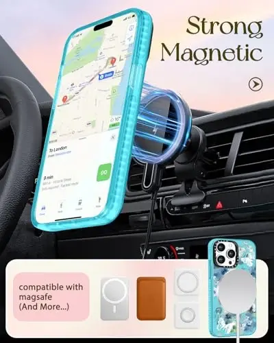 Lotadilo for iPhone 15 Pro Max Case for Women - Cute Kawaii Design Girls Compatible with Magsafe Magnetic Ring Holder Stand Butterfly Phone Covers Aesthetic Girly TPU Funda for 15 Pro Max - 8