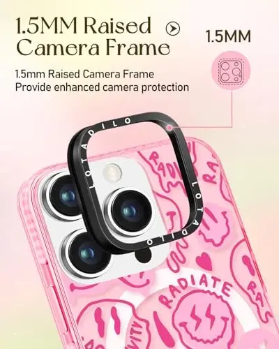 Kadınlar için iPhone 15 Pro Max Kılıfı - Magsafe Manyetik Yüzük Tutucu Standlı Sevimli Kawaii Tasarımlı Kız Çocuk Uyumlu PK Yüz Telefon Kılıfları Estetik Kız TPU Funda 15 Pro Max için - 3
