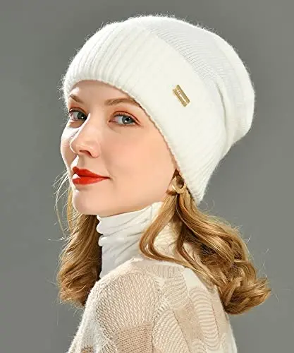 jaxmonoy Slouchy Beanies for Women Winter Lightweight Ladies Knit Hat Cuffed Soft Warm Slouch Beanie Cap - Brown - 5