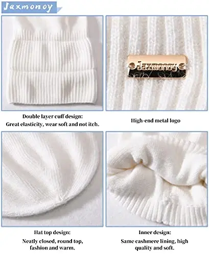 jaxmonoy Slouchy Beanies for Women Winter Lightweight Ladies Knit Hat Cuffed Soft Warm Slouch Beanie Cap - Brown - 6