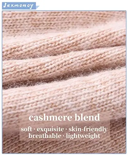 jaxmonoy Slouchy Beanies for Women Winter Lightweight Ladies Knit Hat Cuffed Soft Warm Slouch Beanie Cap - Brown - 2