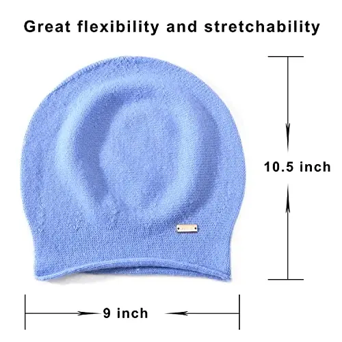 jaxmonoy Slouchy Knit Beanie Hat for Women Winter Soft Warm Ladies Laightweight Slouch Knitted Skull Beanies Cap - 3