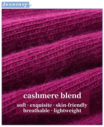 jaxmonoy Slouchy Beanies for Women Winter Lightweight Ladies Knit Hat Cuffed Soft Warm Slouch Beanie Cap - Brown - JAXMONOY (1)