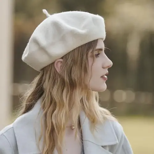 Classic Wool Berets for Women,Stylish French Beret Hats for Women Girls Lady Painters Hat - 3