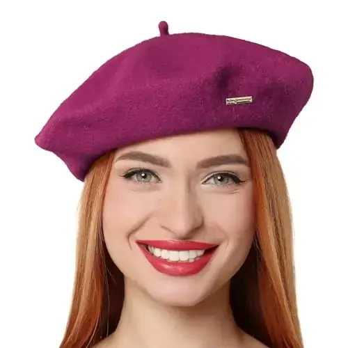 Classic Wool Berets for Women,Stylish French Beret Hats for Women Girls Lady Painters Hat 