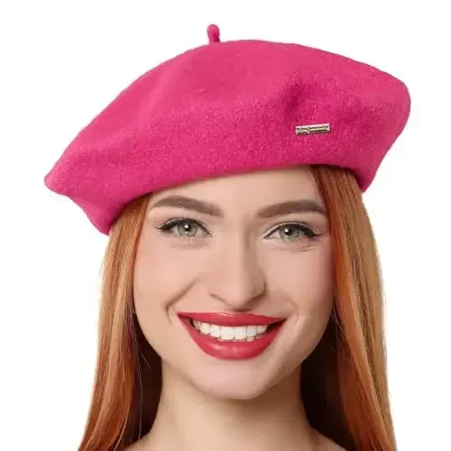 Classic Wool Berets for Women,Stylish French Beret Hats for Women Girls Lady Painters Hat - 1