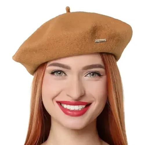 Classic Wool Berets for Women,Stylish French Beret Hats for Women Girls Lady Painters Hat 