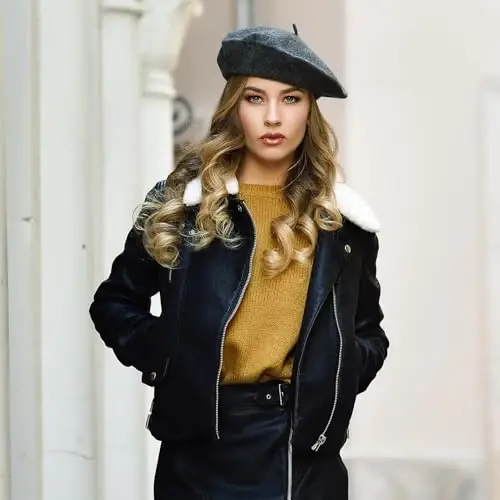 Classic Wool Berets for Women,Stylish French Beret Hats for Women Girls Lady Painters Hat - 5