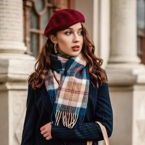 Classic Wool Berets for Women,Stylish French Beret Hats for Women Girls Lady Painters Hat - 3