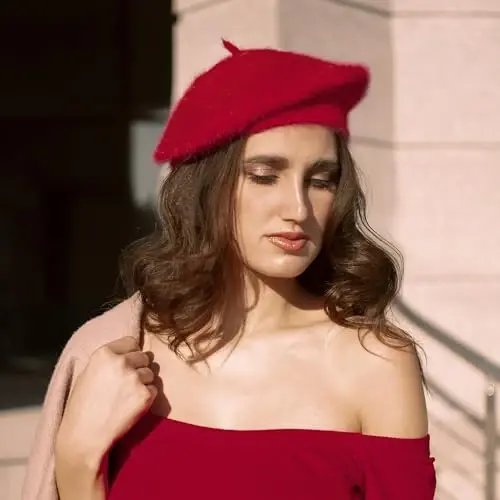 Classic Wool Berets for Women,Stylish French Beret Hats for Women Girls Lady Painters Hat - 5